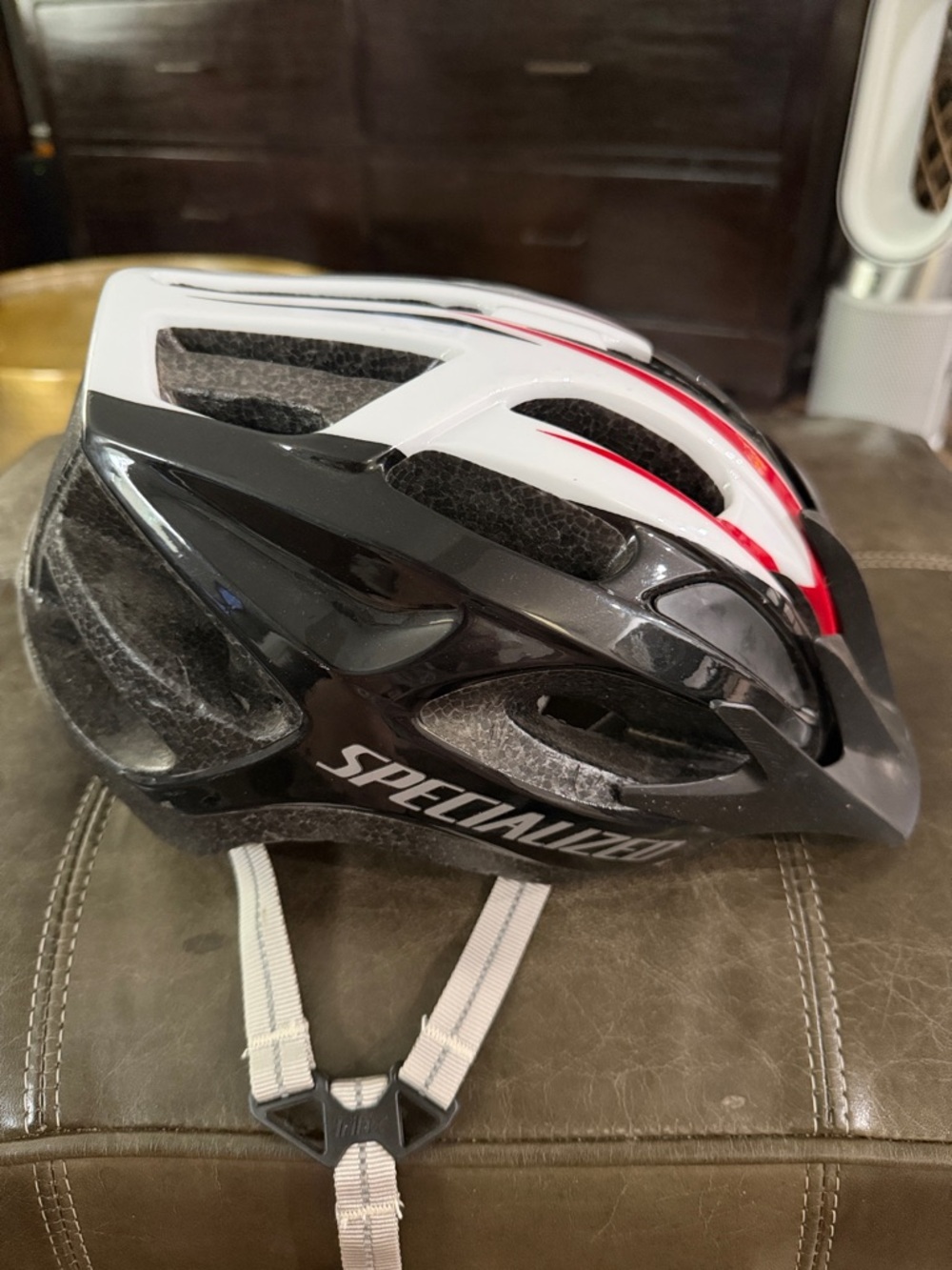 Specialized Cycling Helmet - Black, White & Red Accents